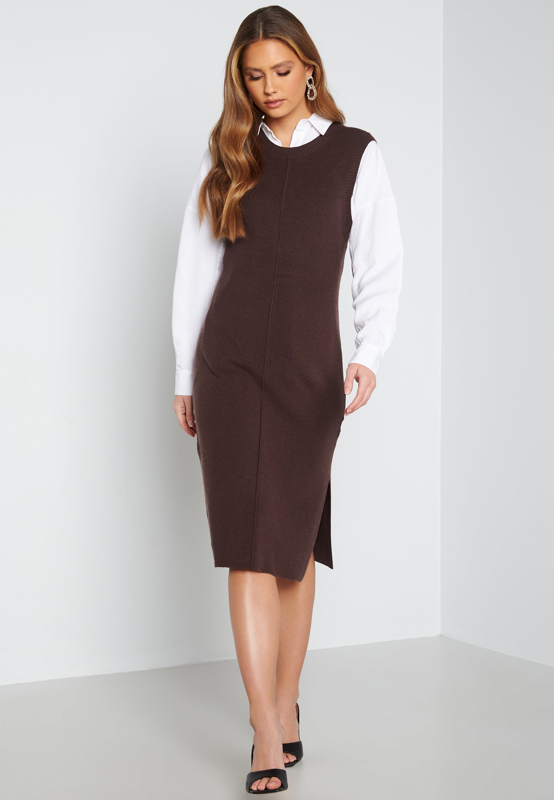 Happy Holly Jolene fine knitted vest dress