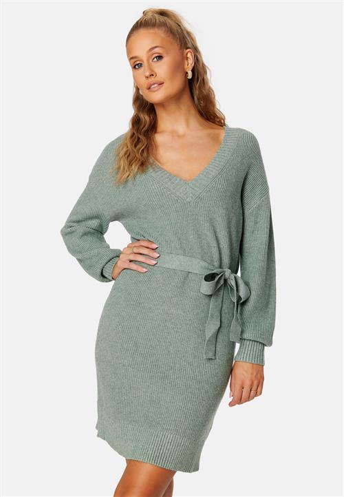 VILA Ril V-Neck L/S Belt Knit Dress