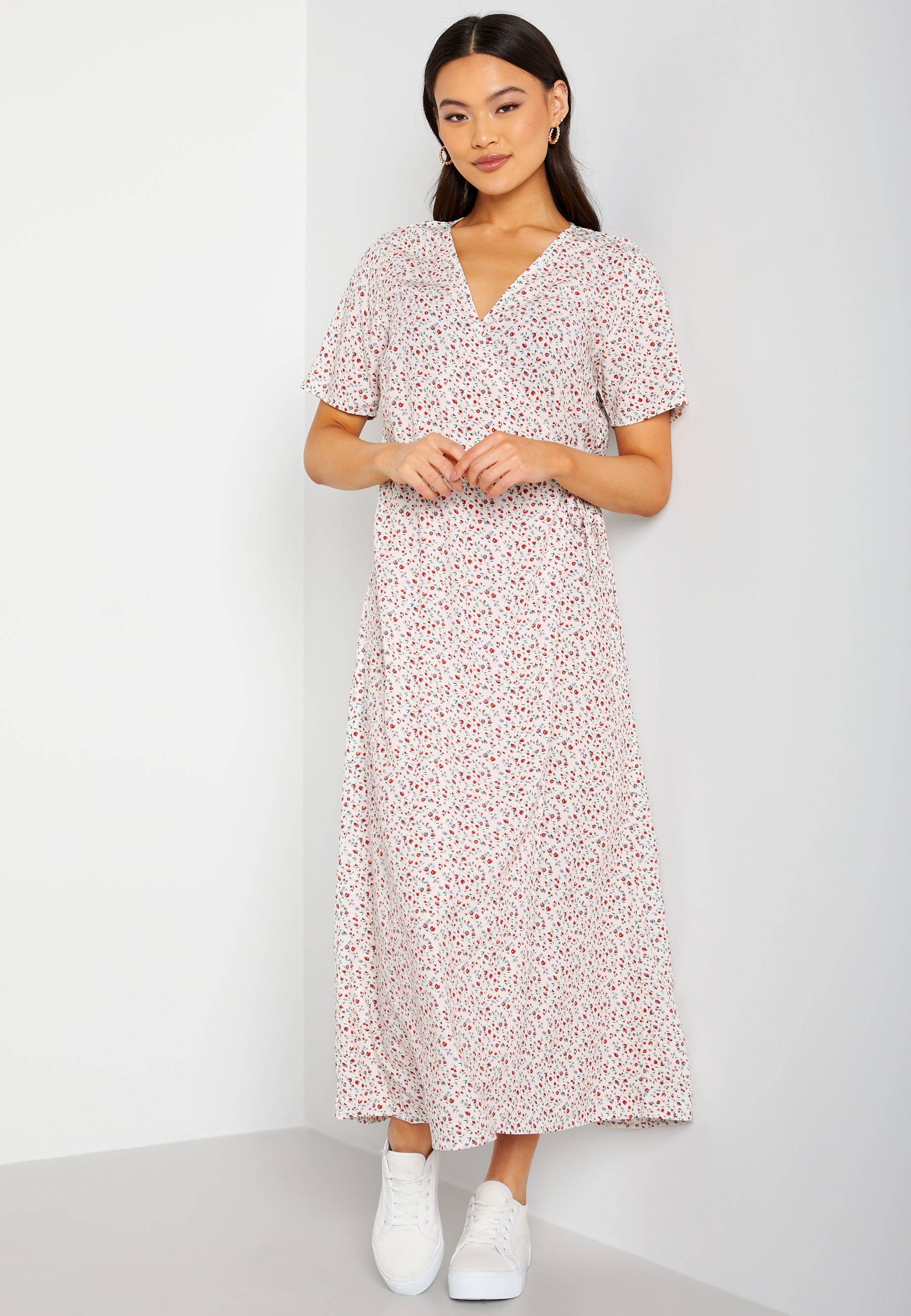 Object Collectors Item Ema Elise L/S Long Wrap Dress