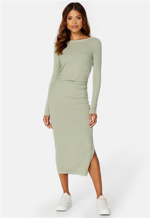 BUBBLEROOM Vendela drapy striped dress