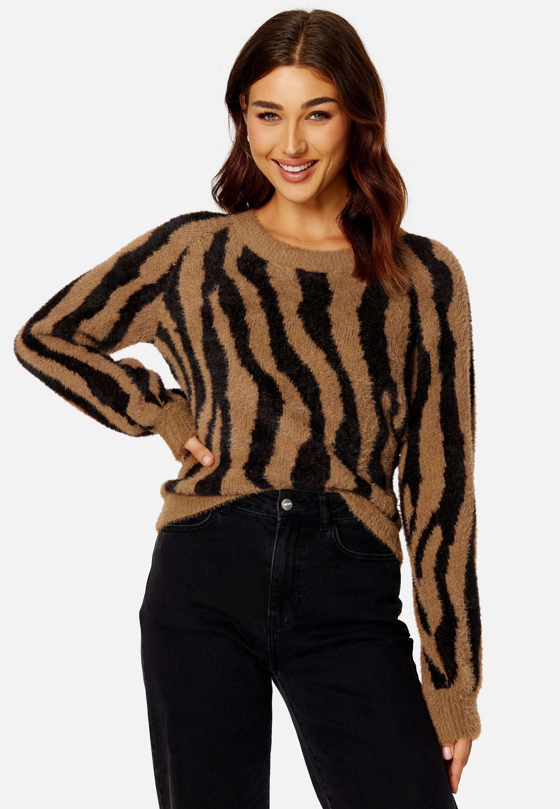 VILA Hello L/S Jaquard Knit Top