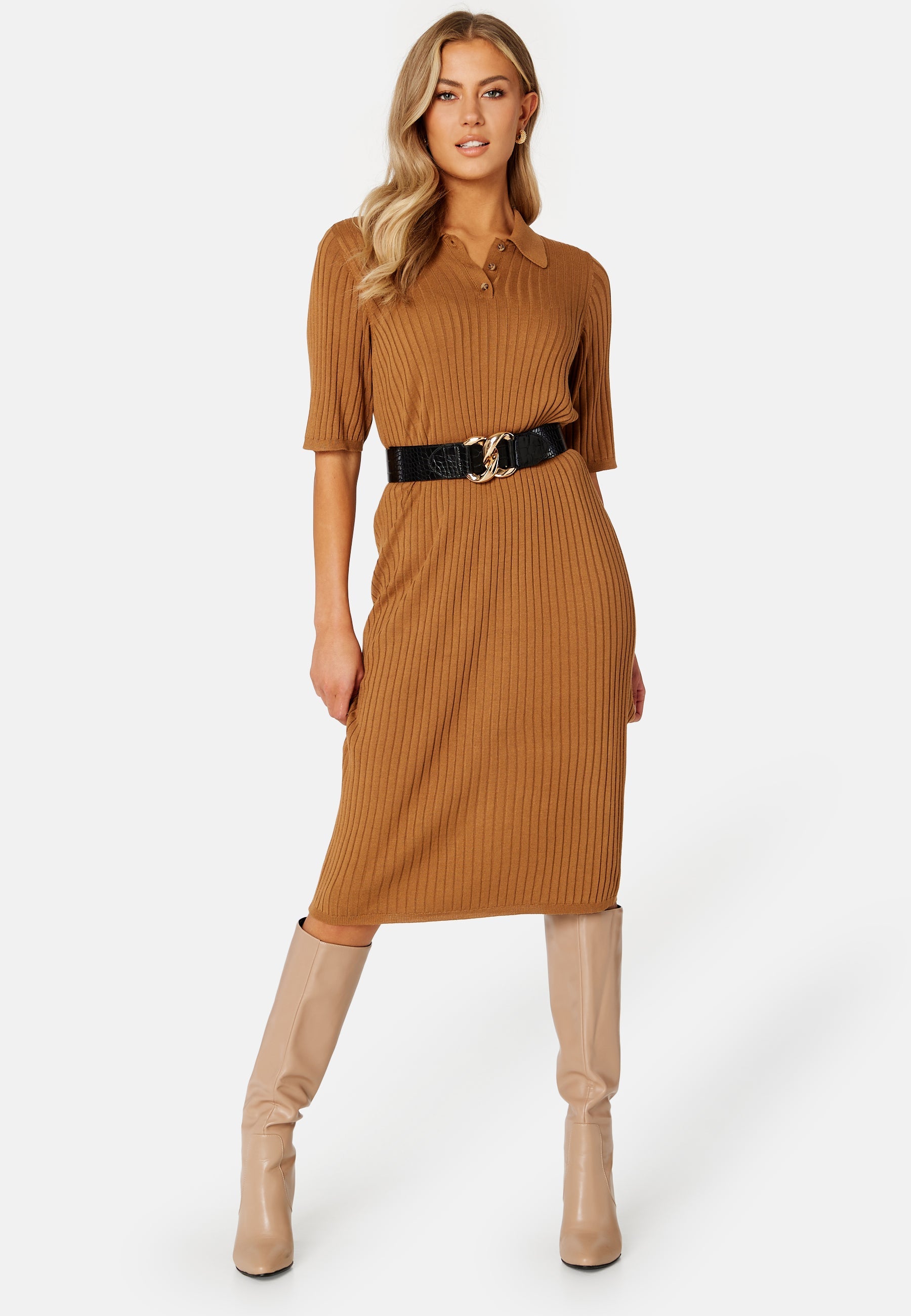 VILA Rine Polo 2/4 Knit Dress
