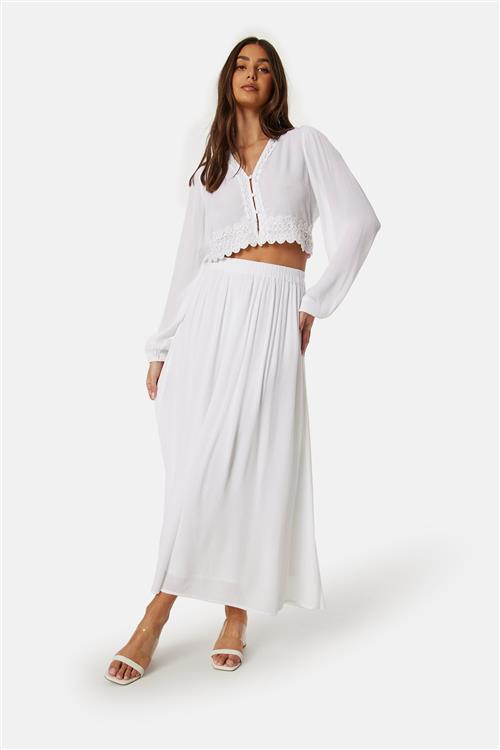 BUBBLEROOM Viscose Crepe Maxi Skirt