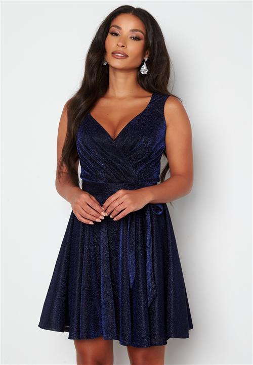 Goddiva Lurex Skater Dress