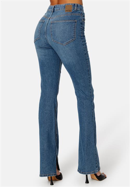 Pieces Peggy HW Flared Slit Jeans