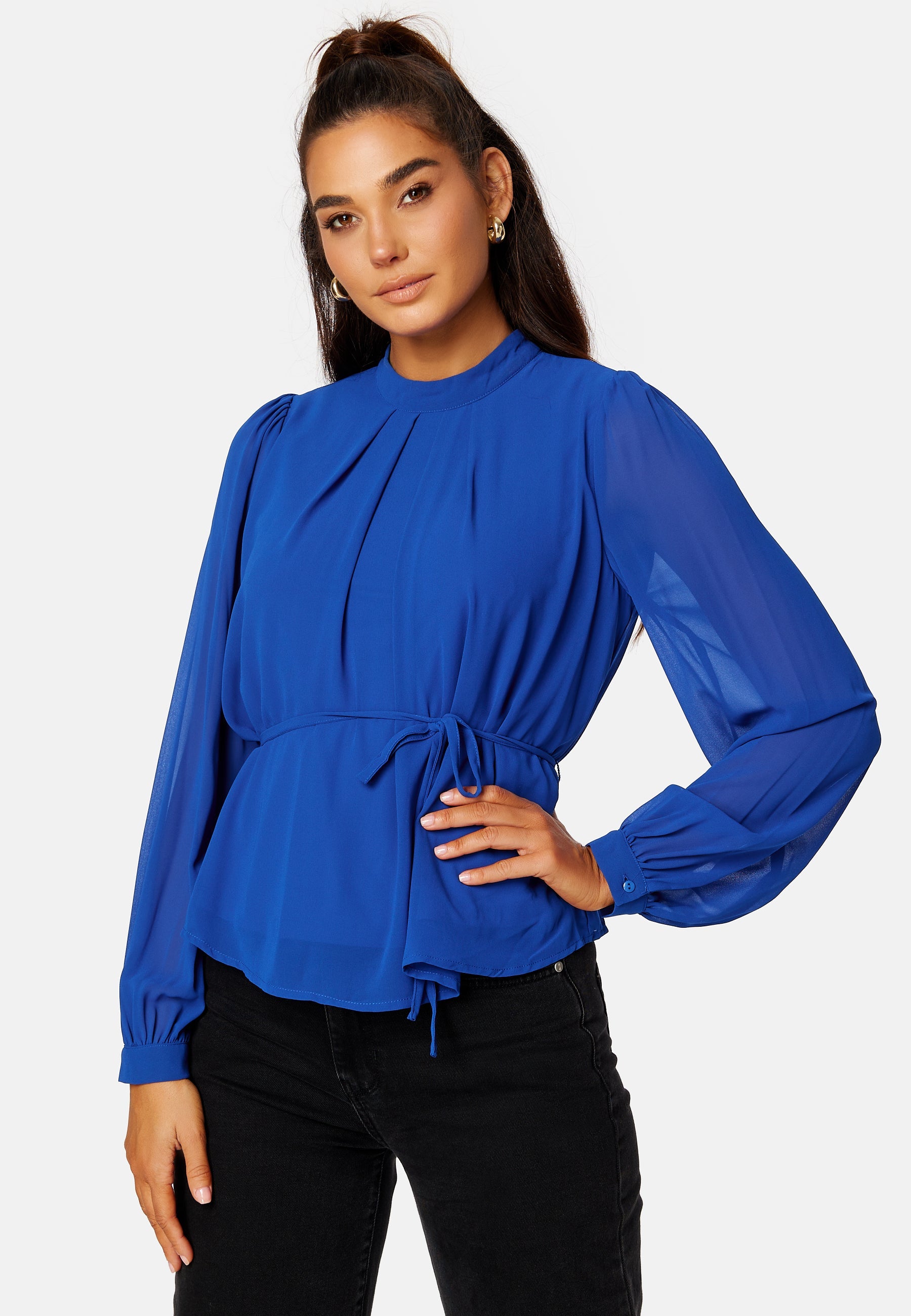 VILA Karolina L/S Tie Belt Top