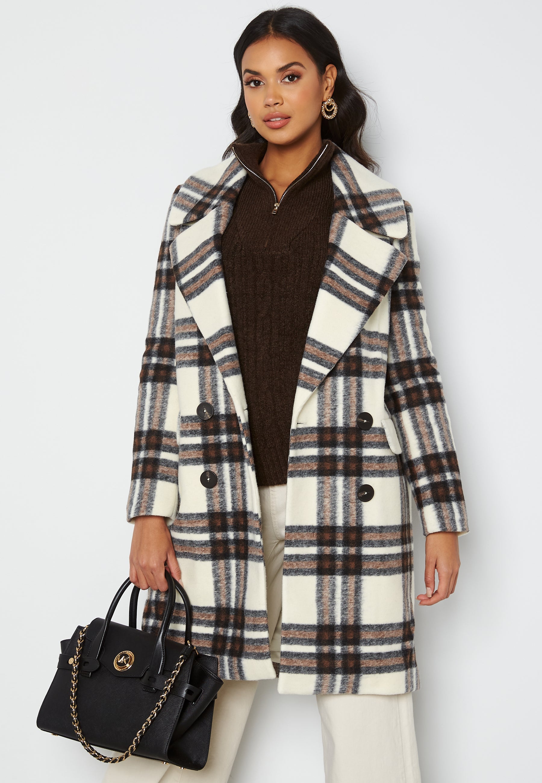 FOREVER NEW Tam Check Coat