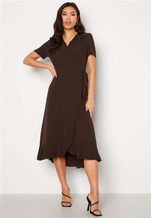 John Zack Short Sleeve Wrap Dress