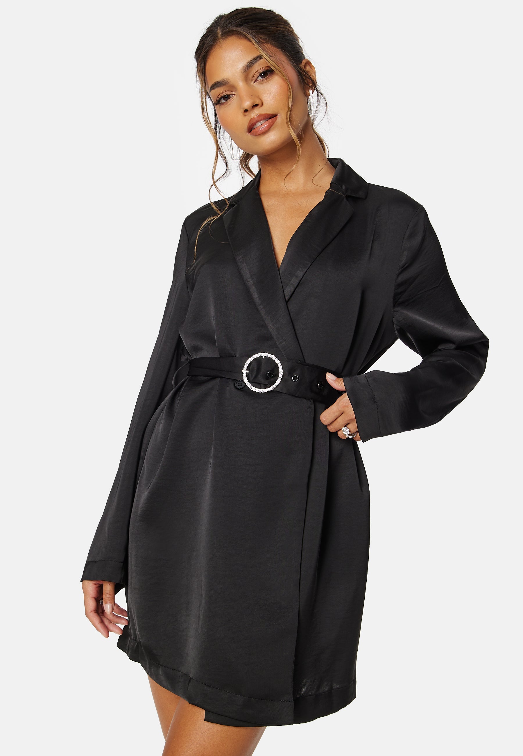 ONLY Marta LS Short Satin Dress