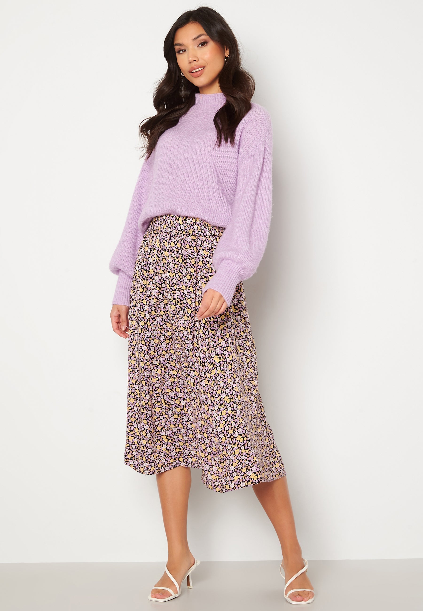 Pieces Kaitlyn HW Midi Skirt