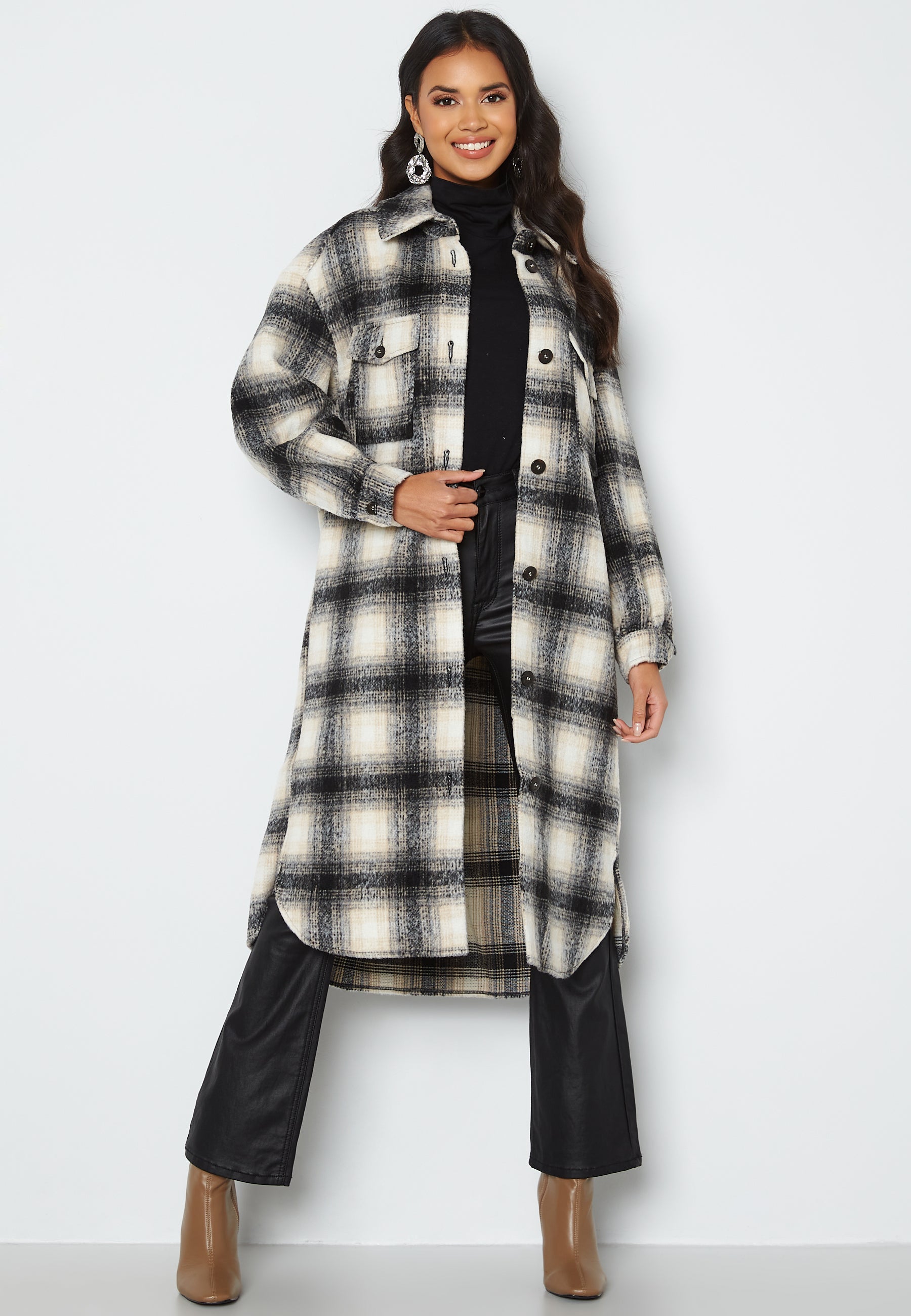 ONLY Lou Long Check Shacket