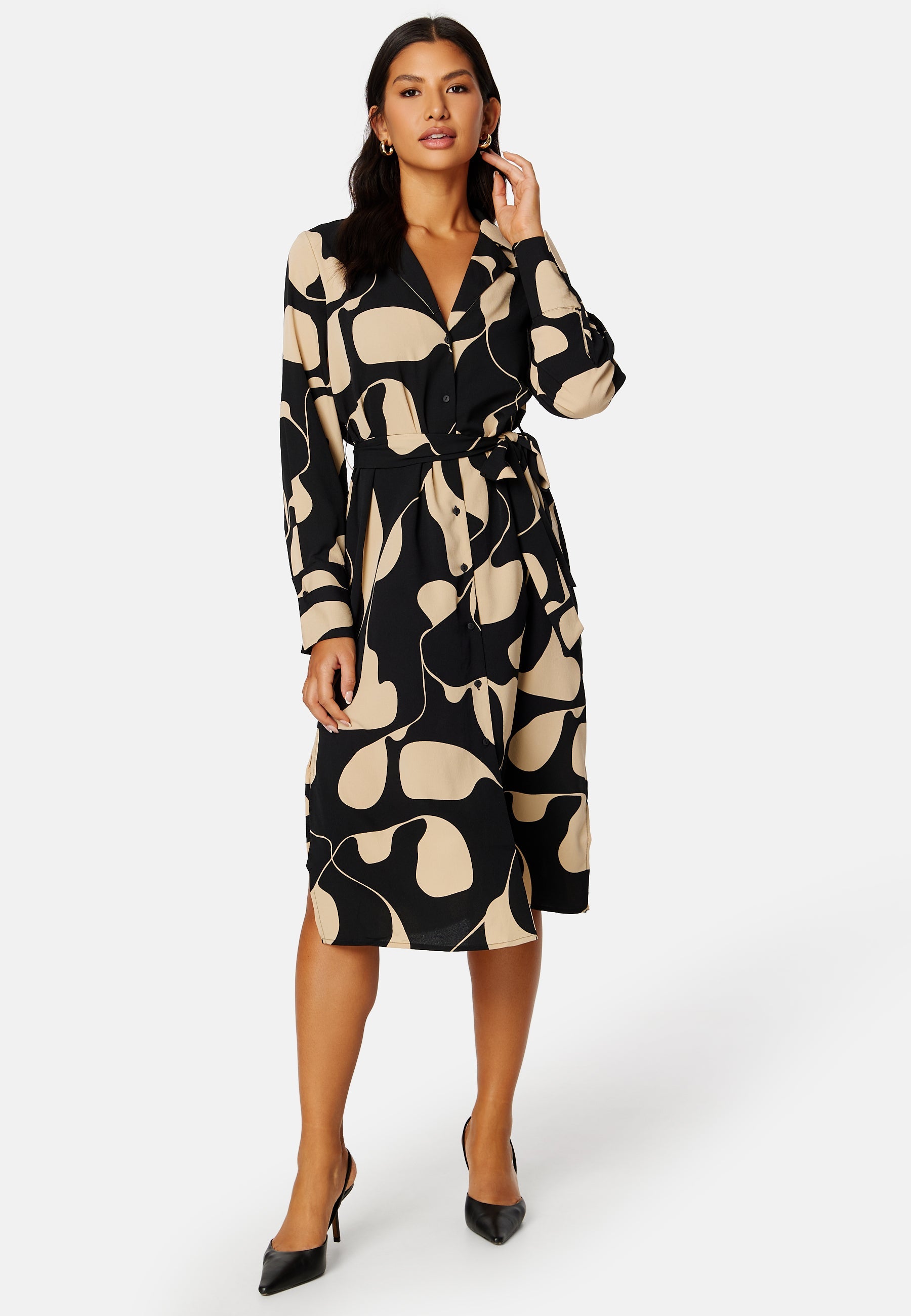 VERO MODA Lydia LS Calf Shirt Dress