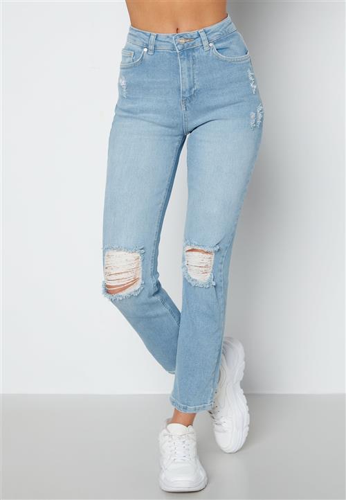 BUBBLEROOM Loreena distressed high waist jeans