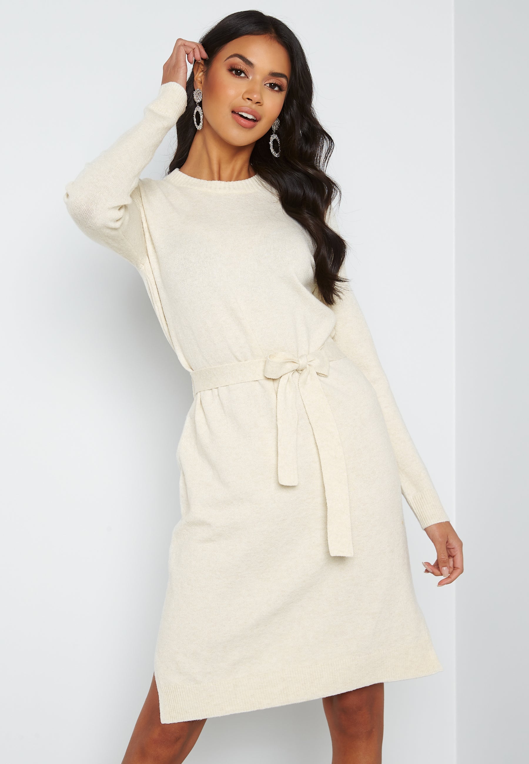 Pieces Cava LS O-Neck Knit Dress