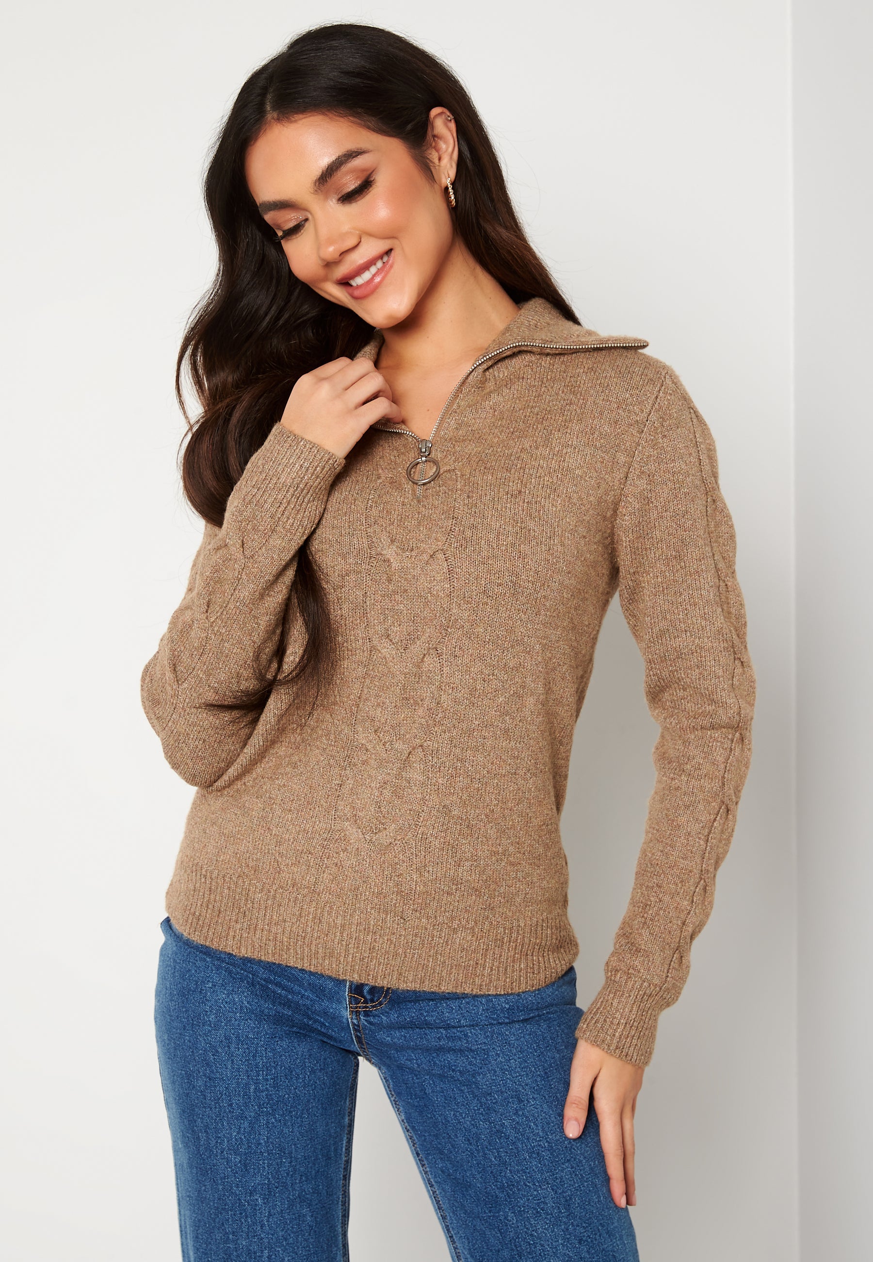 VILA Oaly L/S Zipper Top