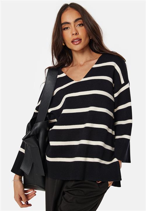 VERO MODA Vmsaba 3/4 V-neck stripe pullover