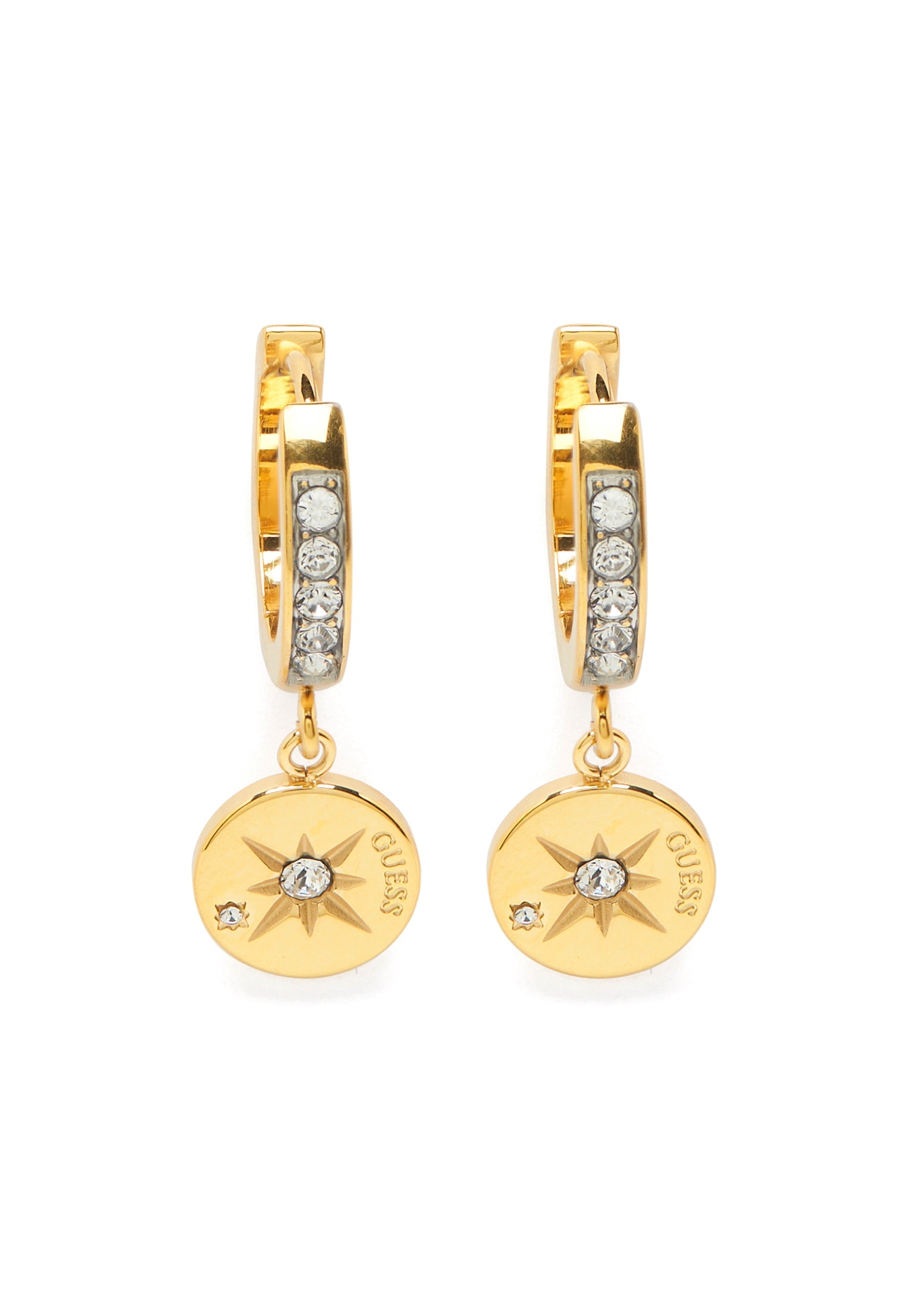 Guess Compass Coin Earrings
