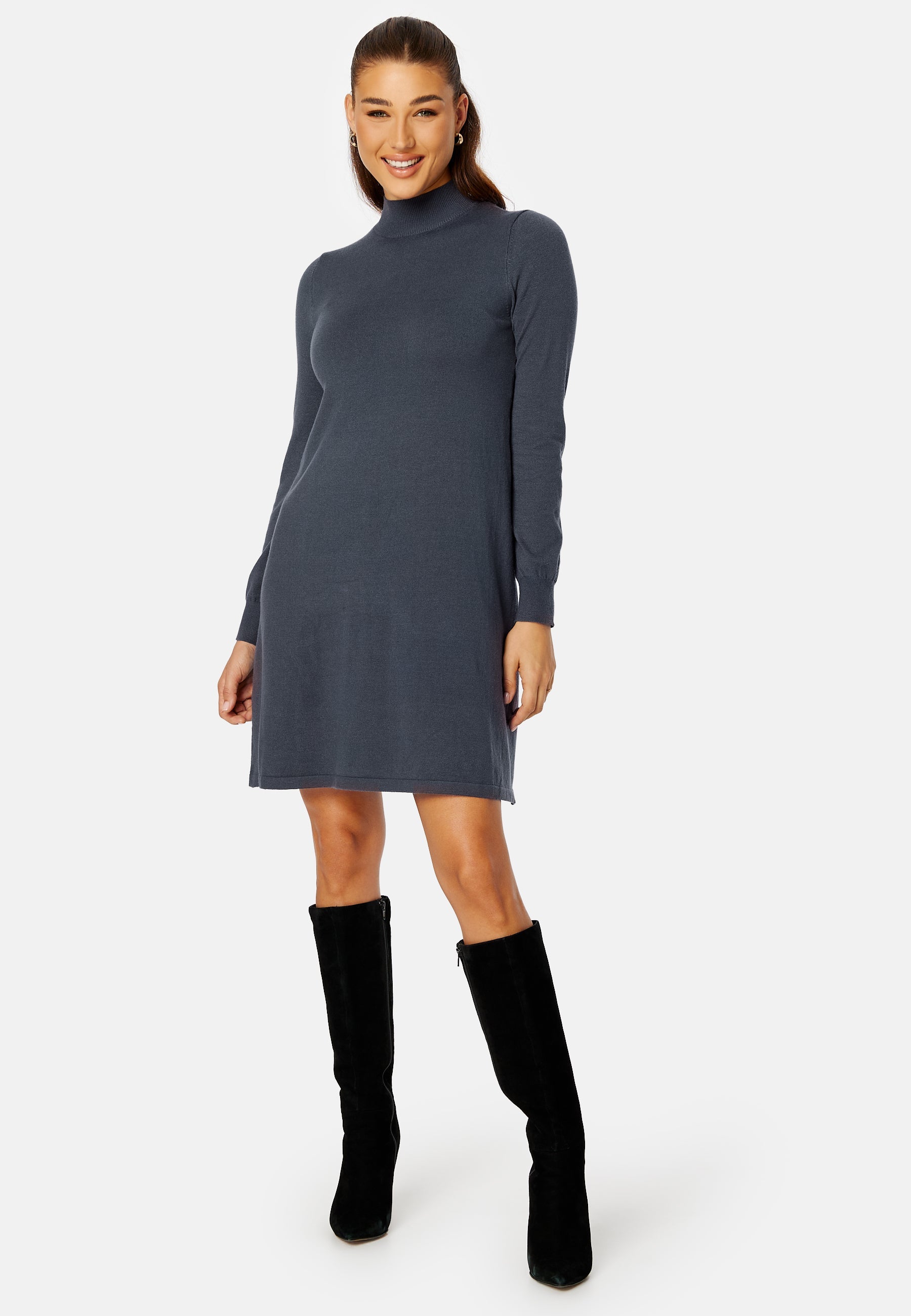 Pieces Jalina LS T-Neck Knit Dress
