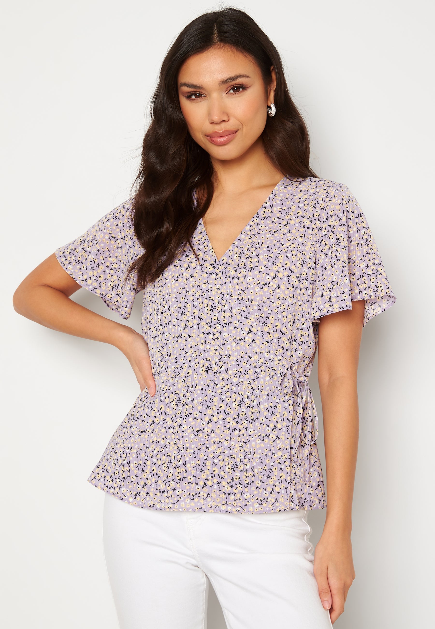 VILA Lovie S/S Wrap Top