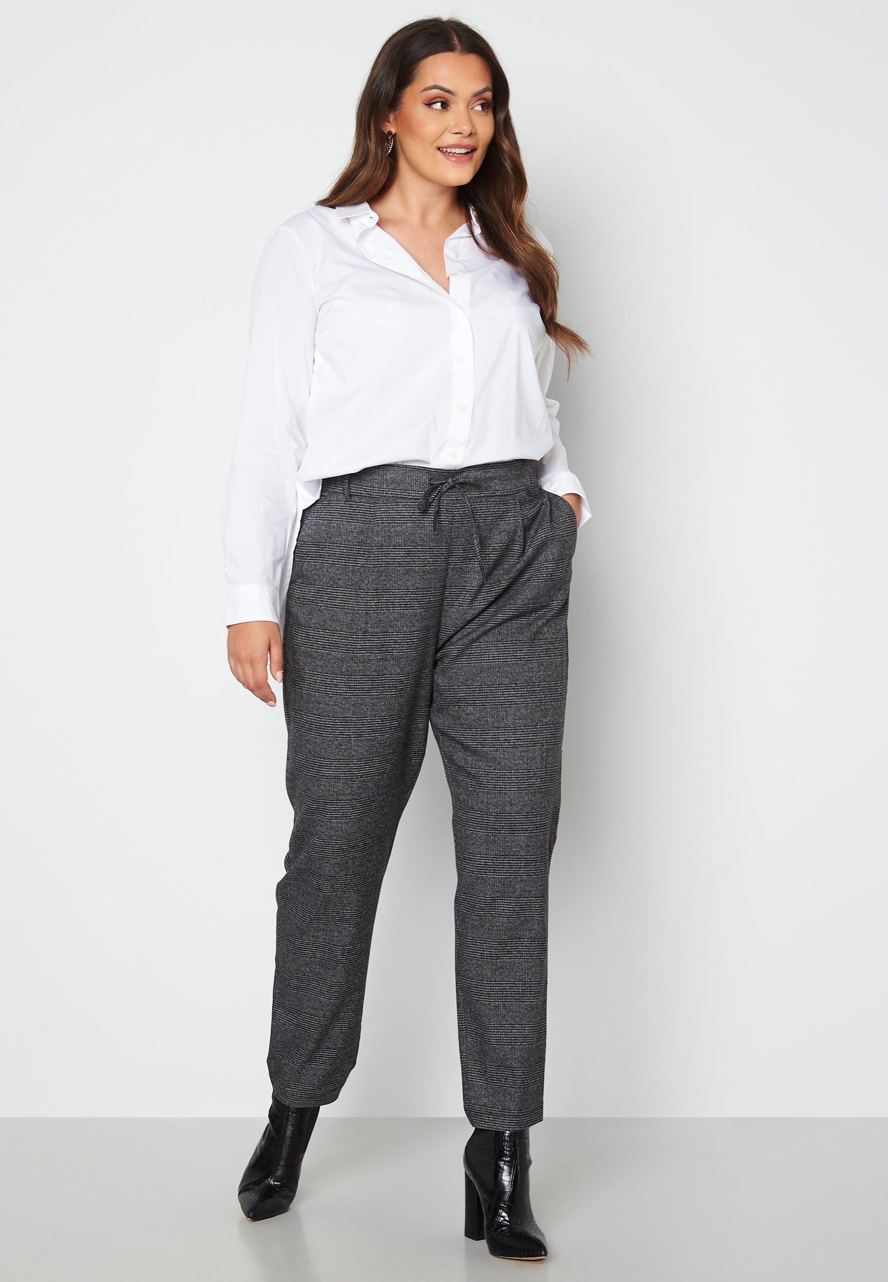 Bubbleroom Goldtrash Soft Check Long Pant