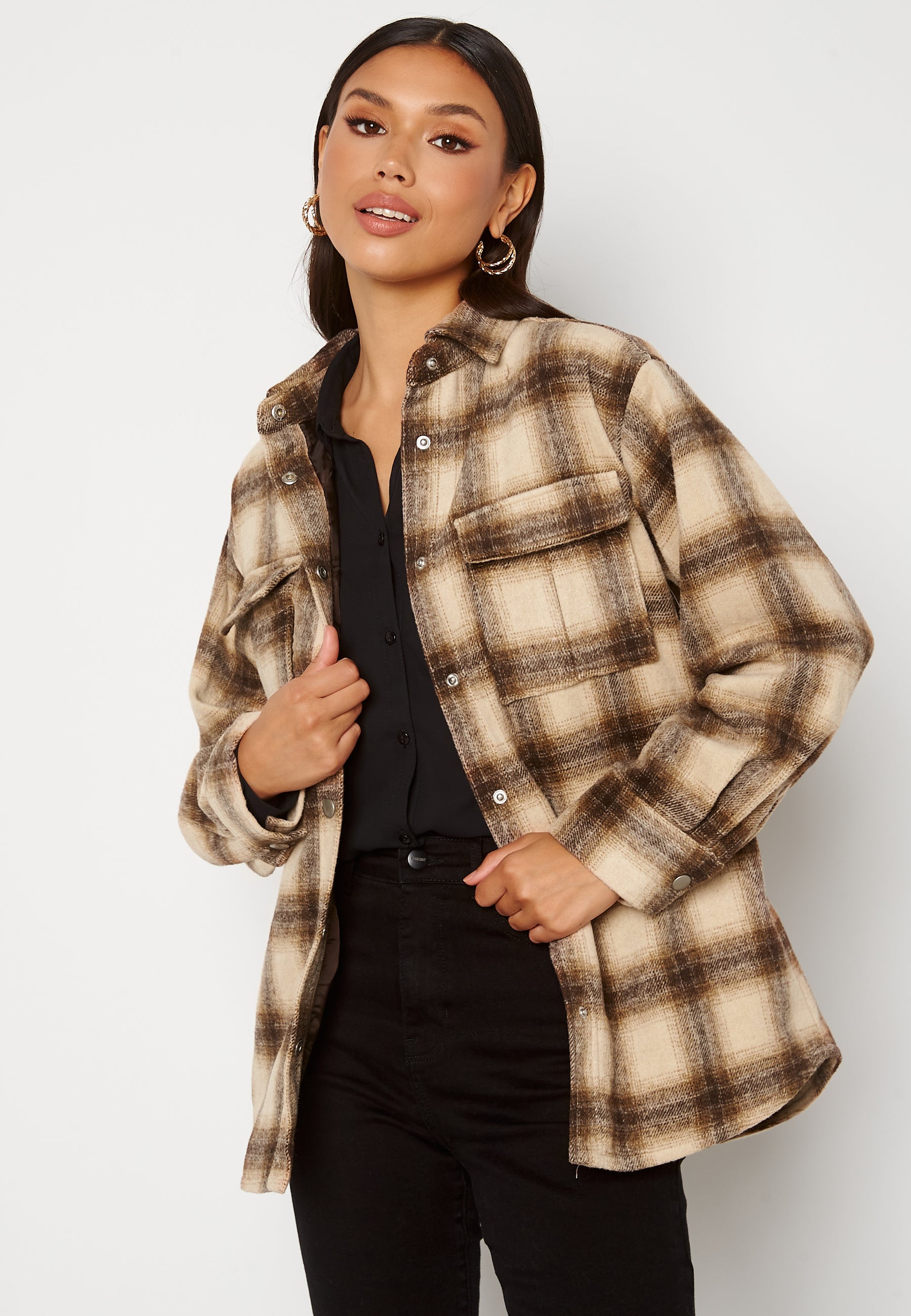 BUBBLEROOM Alice Check Shirt Jacket