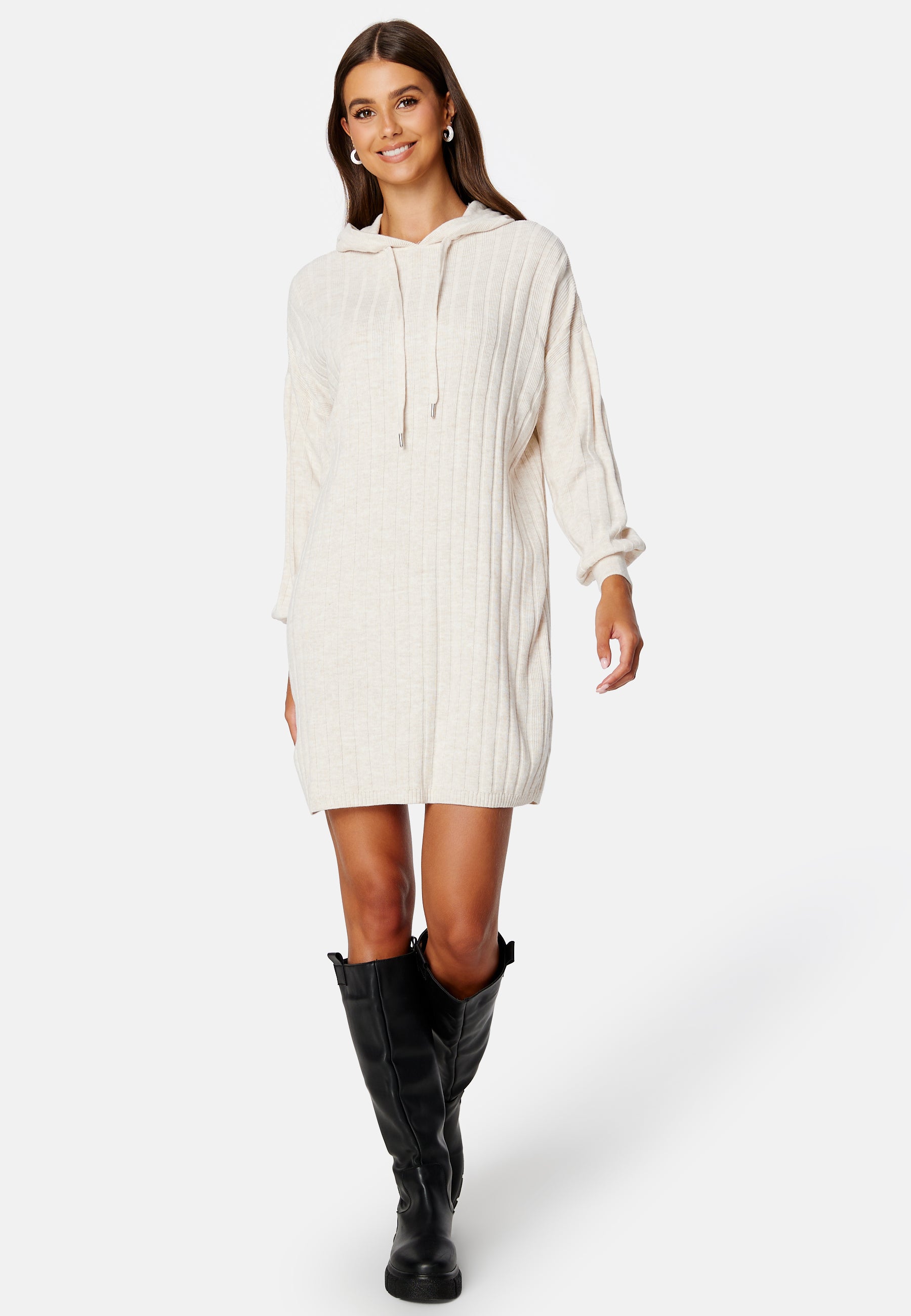 ONLY Carey L/S Long Hood Dress