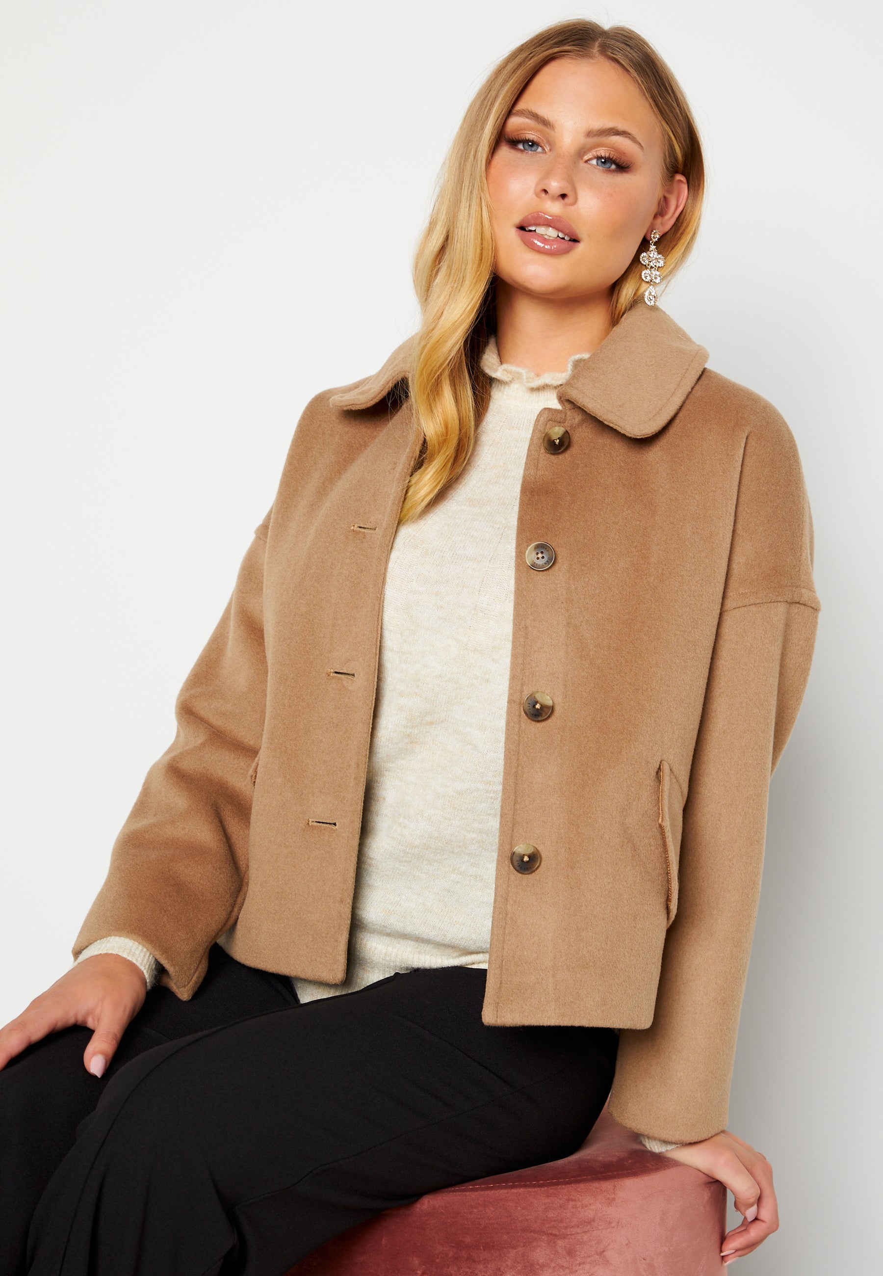 GANT Wool Blend Cropped Jacket