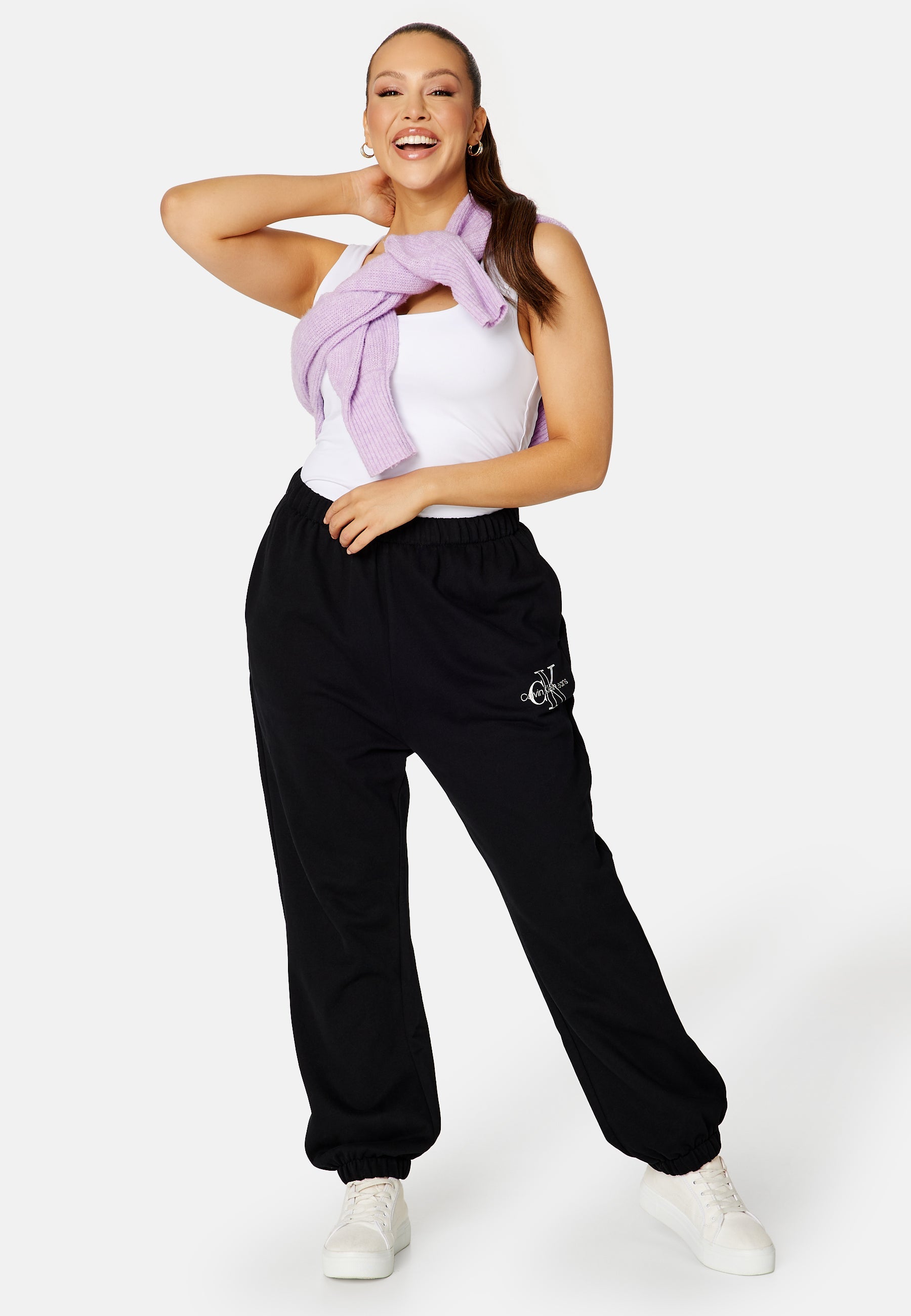 Calvin Klein Jeans Plus Two Tone Monogram Jog Pant