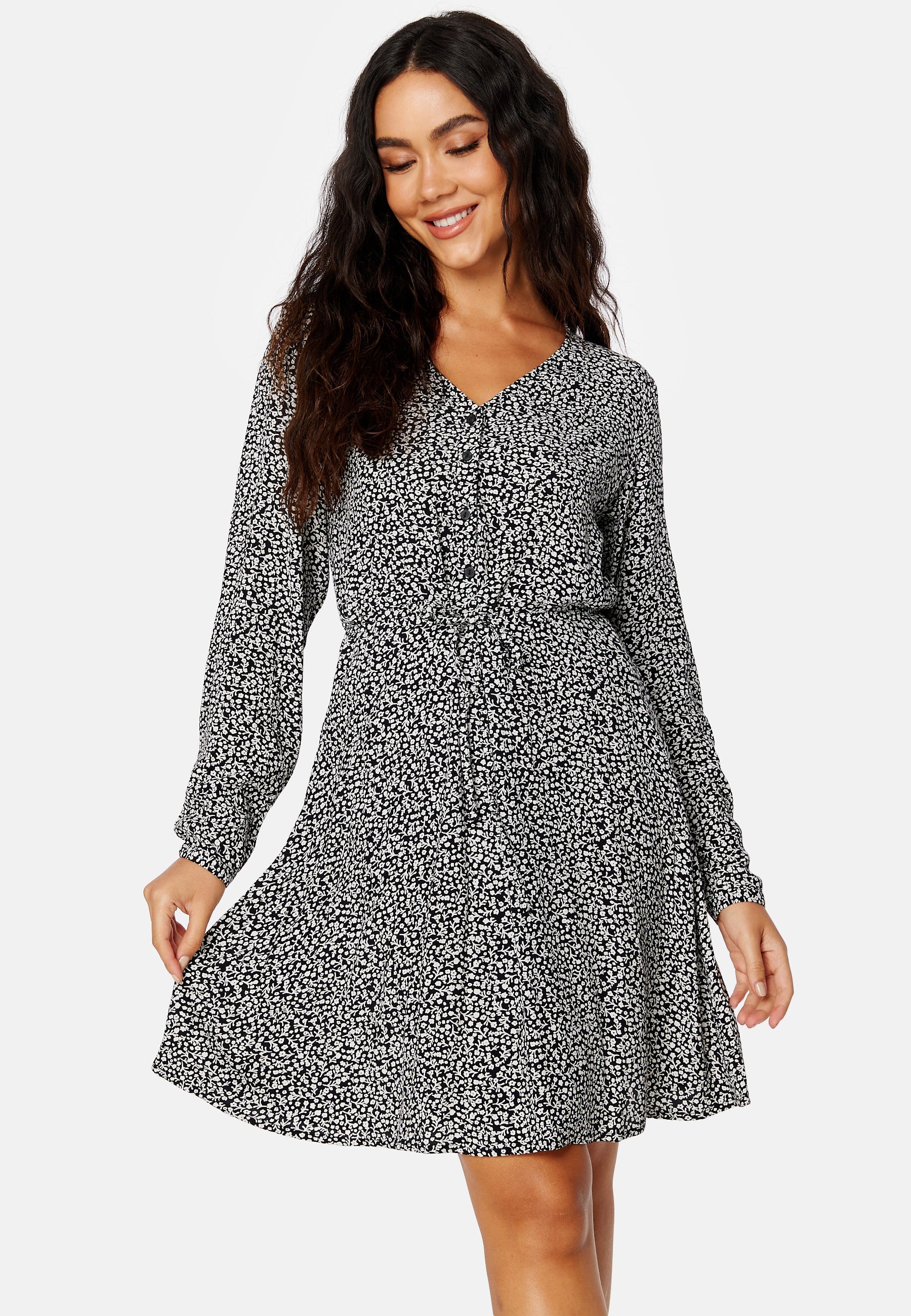 VILA Fini V-neck L/S Short Dress/Su