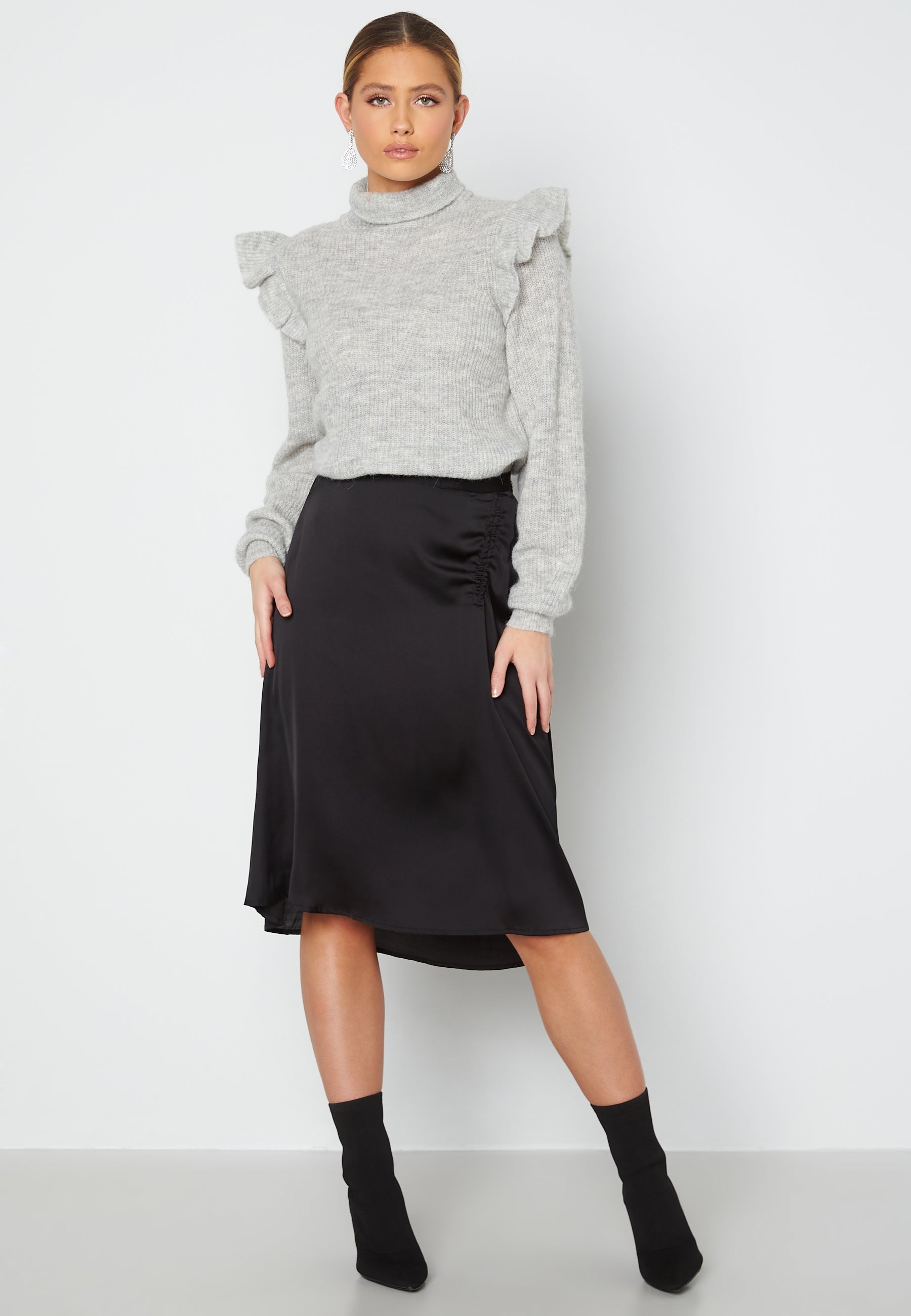 VERO MODA Cristy H/W Rouching Slit Skirt