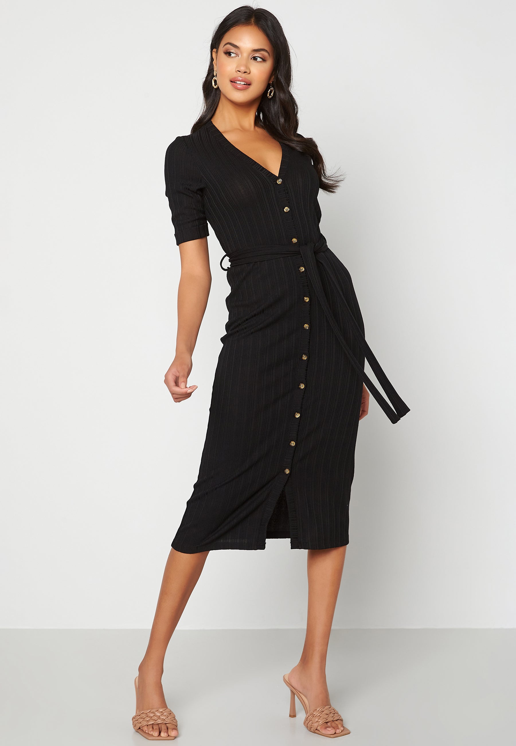 Happy Holly Sandie rib dress