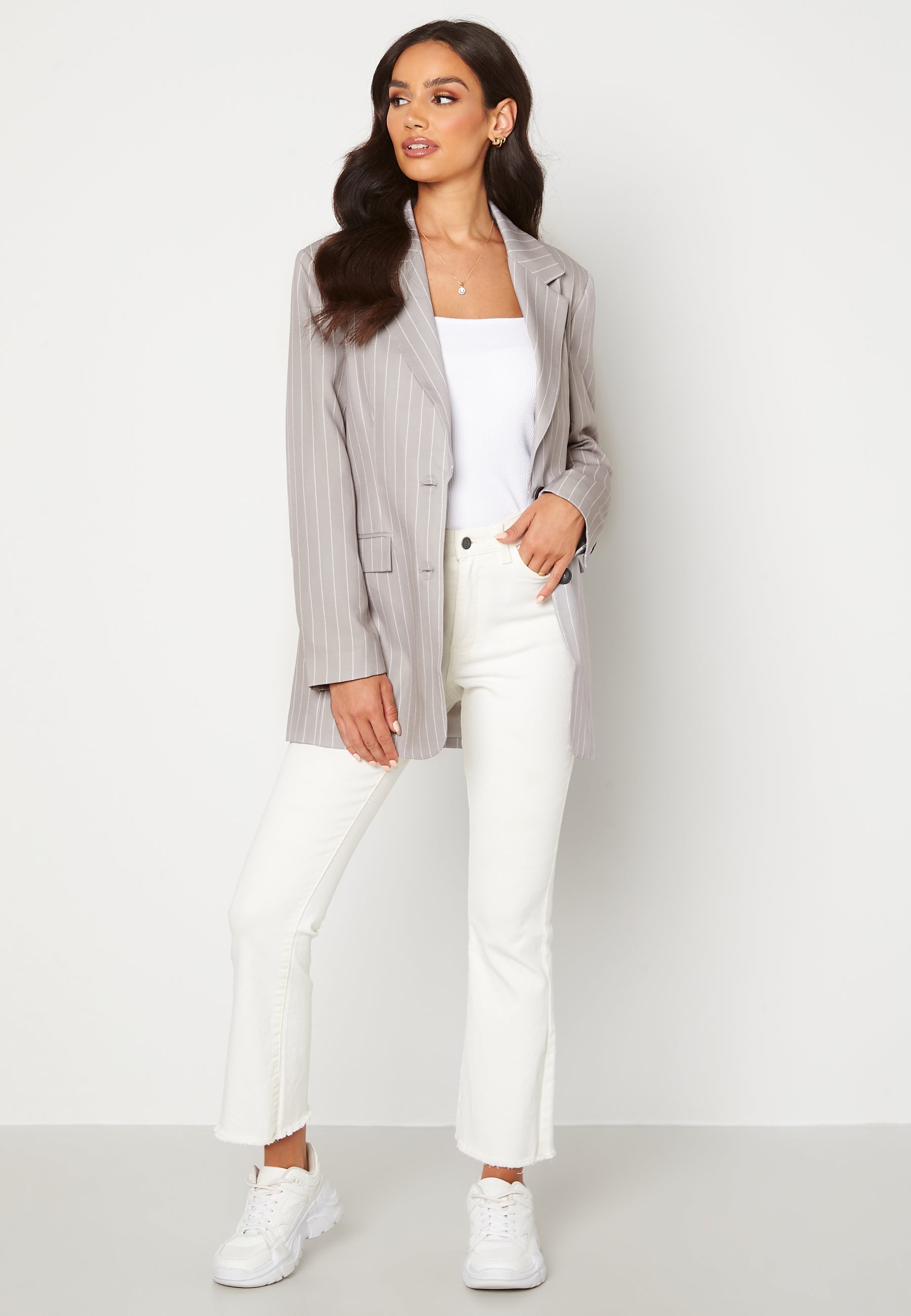 Bubbleroom Pinstripe Oversized Blazer