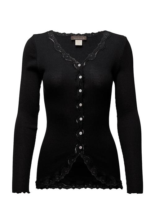 Rosemunde | Rwbabette Silk Ls V-Neck Lace Cardi | L