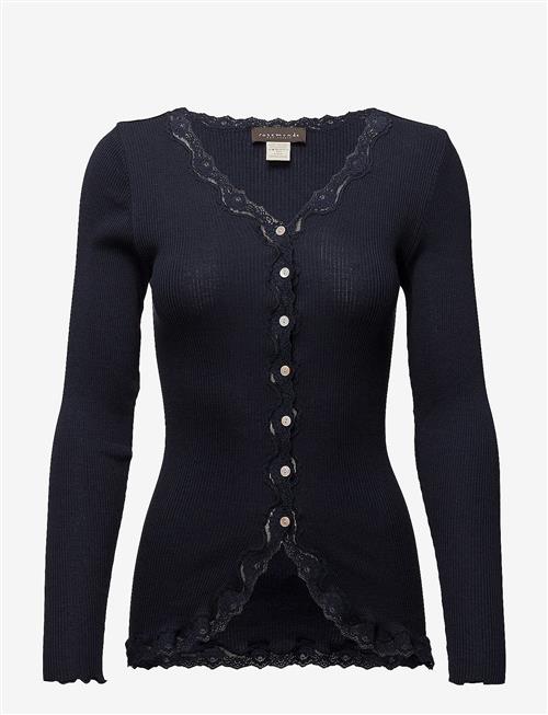 Rosemunde | Rwbabette Silk Ls V-Neck Lace Cardigan | S