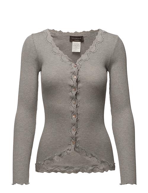 Rosemunde | Rwbabette Silk Ls V-Neck Lace Cardi | M