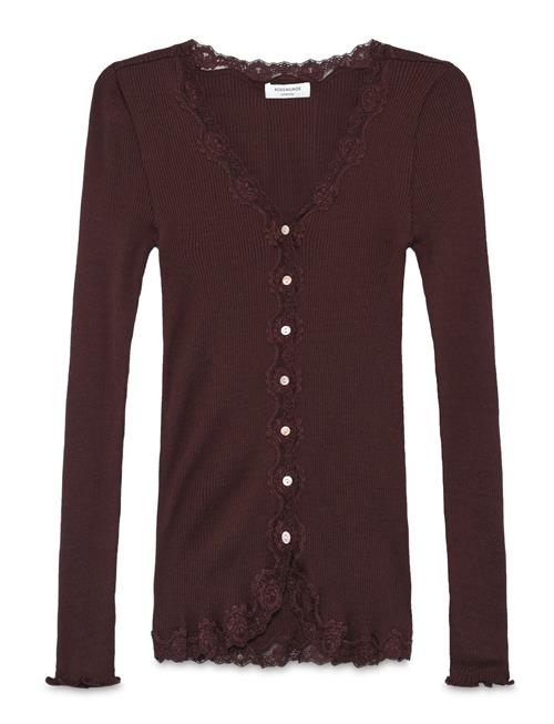 Rosemunde | Rwbabette Silk Ls V-Neck Lace Cardigan | XL