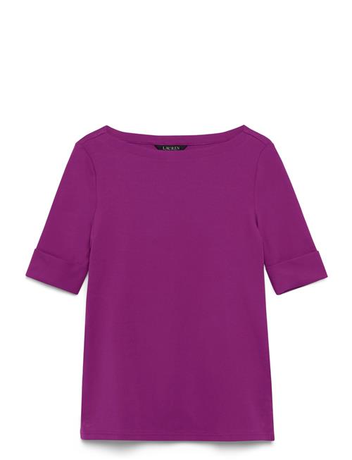 Lauren Ralph Lauren | Rfnd Strtch 1X1 Rib-Elb Slv Bt Nk T | M