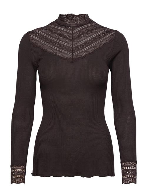 Se Rosemunde | Silk T-Shirt W/ Lace | XS hos Booztlet