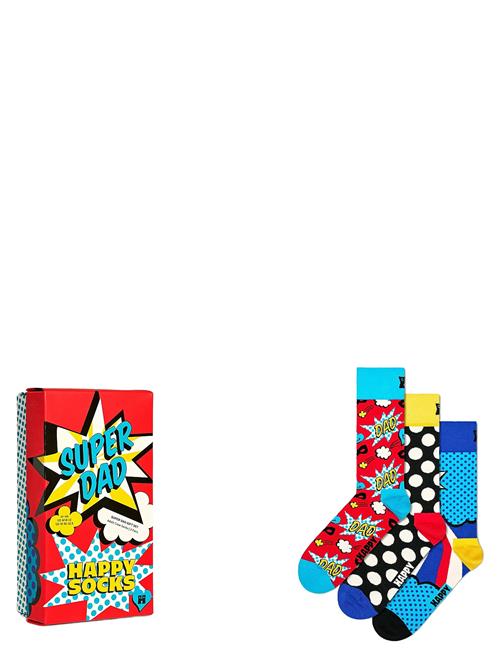 Happy Socks | 3-Pack Super Dad Socks Gift Set | 41-46