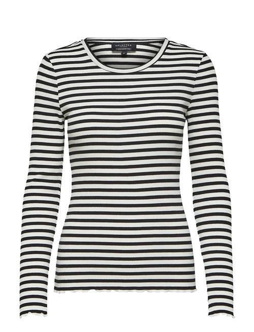 Selected | Slfanna Ls Crew Neck Tee Str S | S