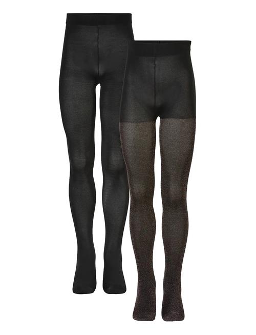 The New | 2-Pack Tights Glitter/Solid Noos | 122/128