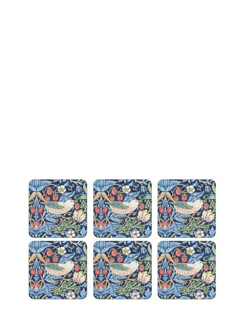 Morris & Co | Coasters Strawberry Thief Blue 6-P | ONE SIZE