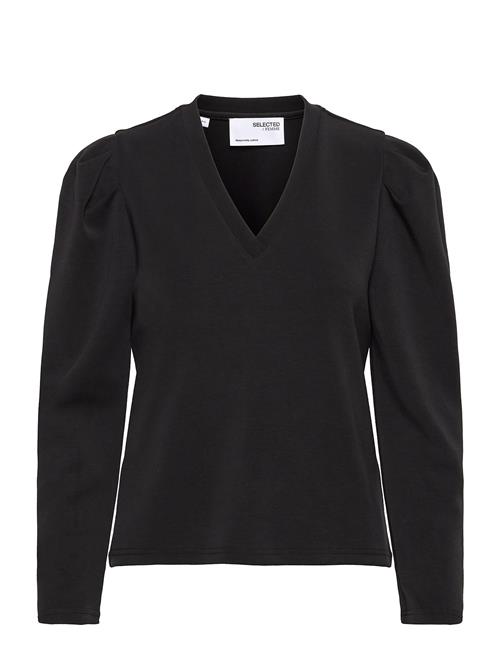 Selected | Slflora Ls V-Neck Sweat Top B | XS