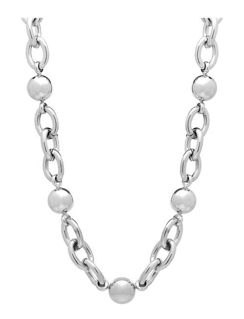 Bud To Rose | Globe Chunky Chain Necklace Silver | ONE SIZE