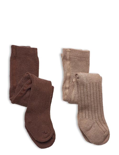 Minymo | Wool Stocking - Rib (2-Pack) | 128-134