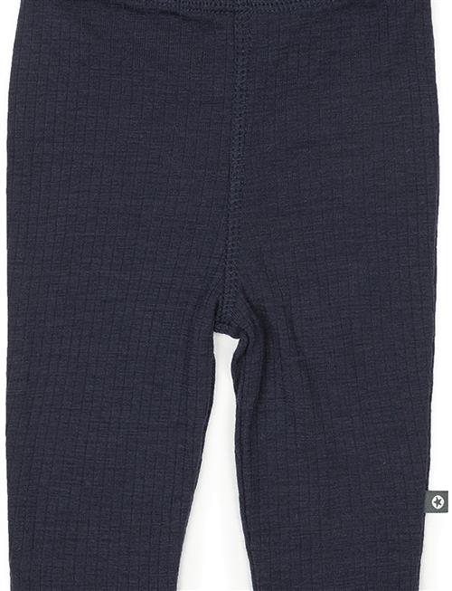 Smallstuff | Legging, Navy Drop Needle, Merino Wool | 74