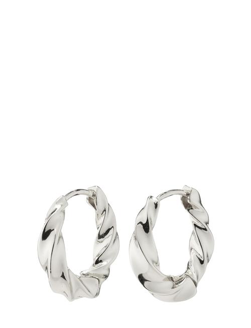 Pilgrim | Taffy Recycled Medium Size Swirl Hoop Earrings | ONE SIZE