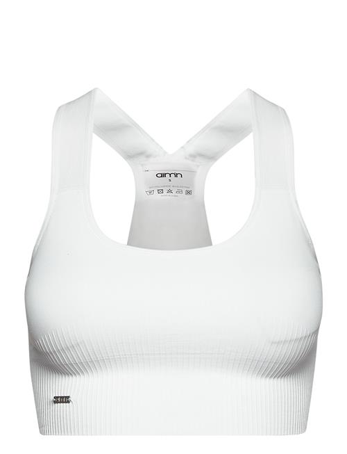 aim´n | White High Support Ribbed Bra | S