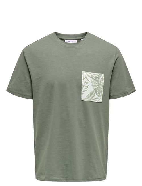 ONLY & SONS | Onsperry Life Reg Leaf Ss Pockettee Noos | XS