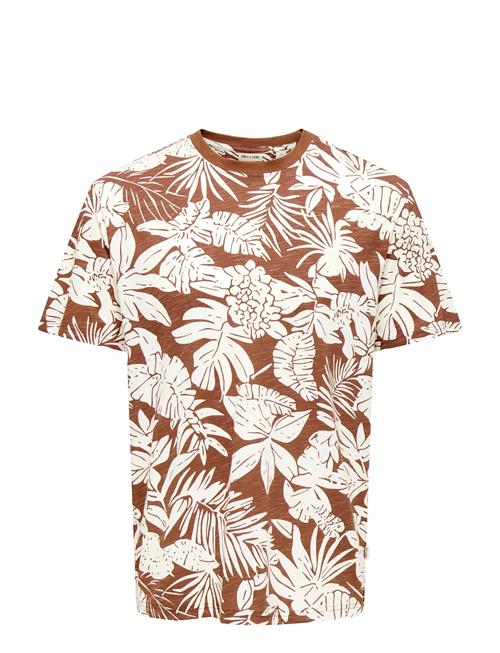 ONLY & SONS | Onsperry Life Reg Leaf Aop Ss Tee | XL